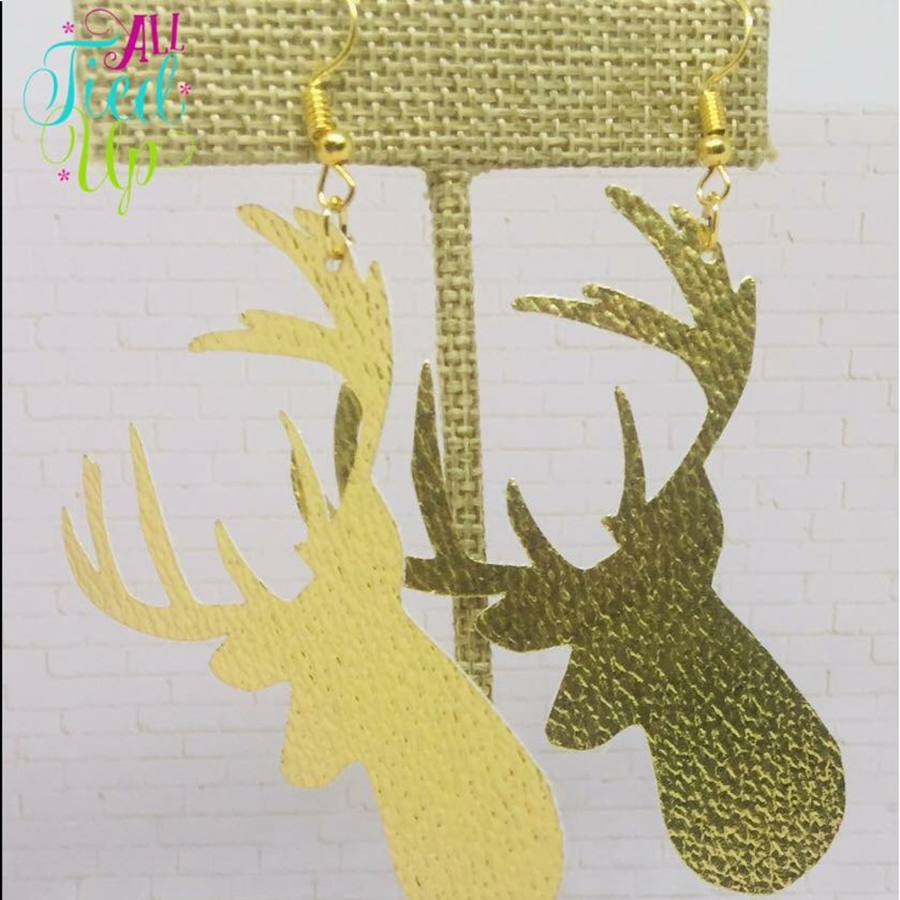 Deer Head Earrings